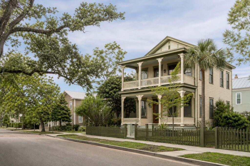 St. Augustine neighborhood with well-kept homes and quiet residential streets
